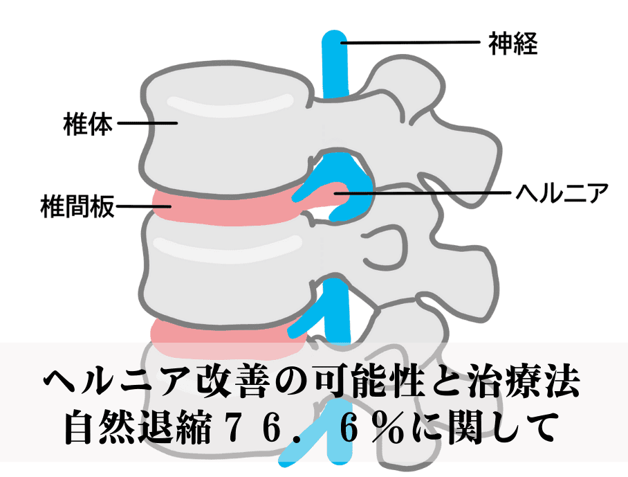 ヘルニア改善の可能性と治療方法、自然退縮７６．６％に関して